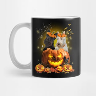 Scottish Terriers Spooky Halloween Pumpkin Dog Head Mug